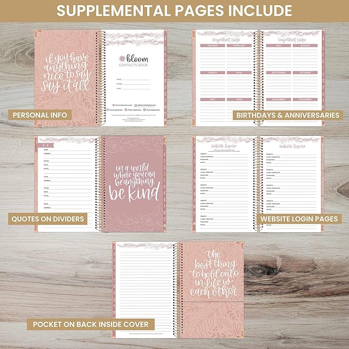 bloom daily planners Hardcover Contacts Address & Password Book - Image 3