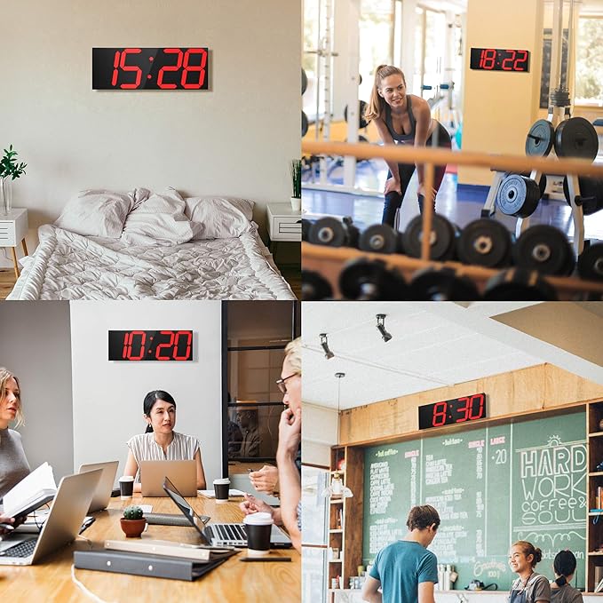 LED Large Digital Wall Clock, Oversize Wall Clock - Image 7
