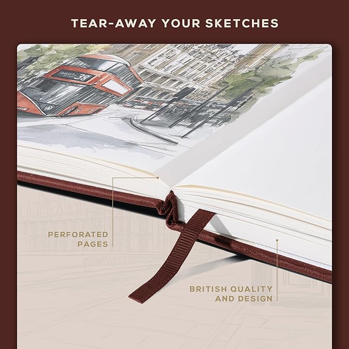Beechmore Books A3 Sketchbook – 11.7x16.5 Premium Vegan Leather Bound Large - Image 6