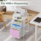 Sbanmao 4 Drawer Rolling File Cart - Image 8