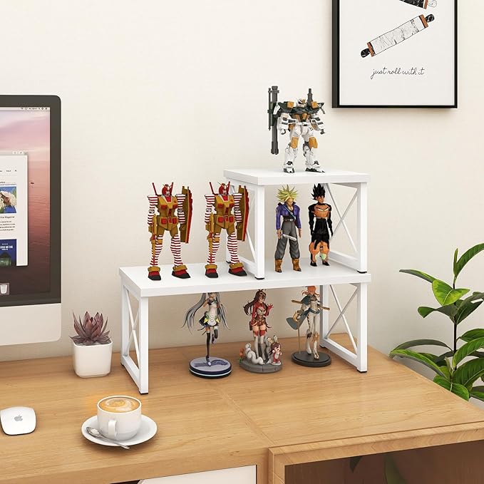 ELITEROO Wood Desktop Shelf, Freestanding Small Bookshelf Dorm Supplies - Image 9