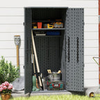 ehhly heavy duty tall storage cabinet outdoor weatherproof, front angle view