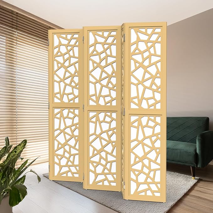 VINGLI 70'' H Room Divider, Non-Woven Fabric Privacy Screen, Indoor Partition - Image 7