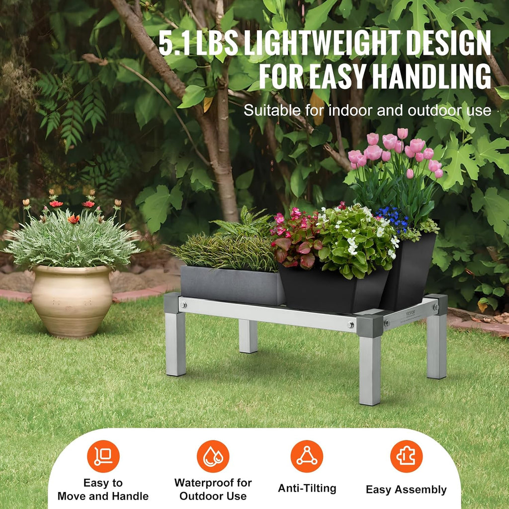 vevor aluminum dunnage rack, 24” x 14” commercial showing dimensions