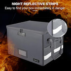 ENGPOW File Box with Lock, Fireproof Document Box with Zipper＆Pockets, - Image 7