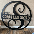 Personalized Metal Name Signs, Split Letter Monogram Wall Decor, Custom Last - Image 6