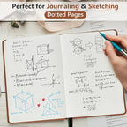 PERCUN Dotted Journal Notebook for Men & Women, 160 Pages Dot Grid notebook for - Image 3
