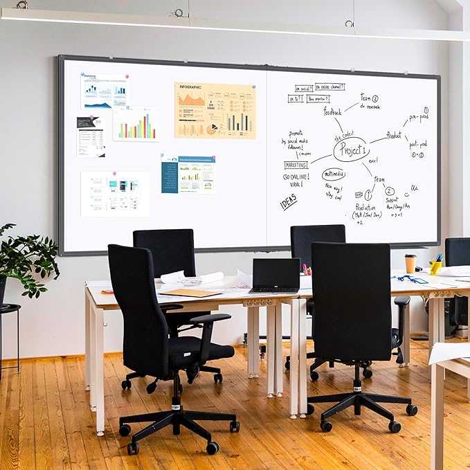 Magnetic Dry Erase Board 96 x 48 inches, Maxtek 4" x 8" Whiteboard - Image 6