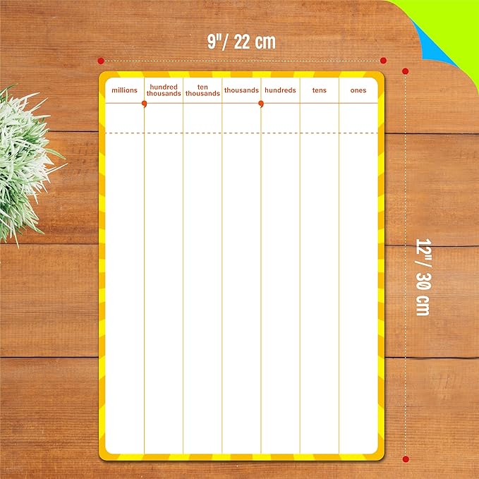 8 Packs Division Whiteboards, Double Sided Dry Erase Board Writable and - Image 3