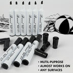 Buecs Black Dry Erase Markers, Chisel tip, Dry-Erase Boards, School Office - Image 3