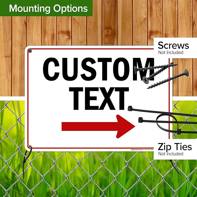 Custom Arrow, Custom Directional Sign, Right Arrow, 10x14 Inches, 55 mil thick - Image 5