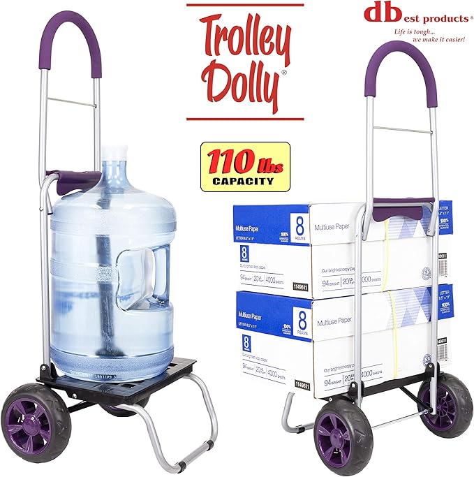 dbest products Trolley Dolly Purple Foldable Shopping cart - Image 4