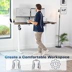 VIVO Electric 71 x 30 in Rustic Standing Desk, Memory Height Adjustment - Image 3