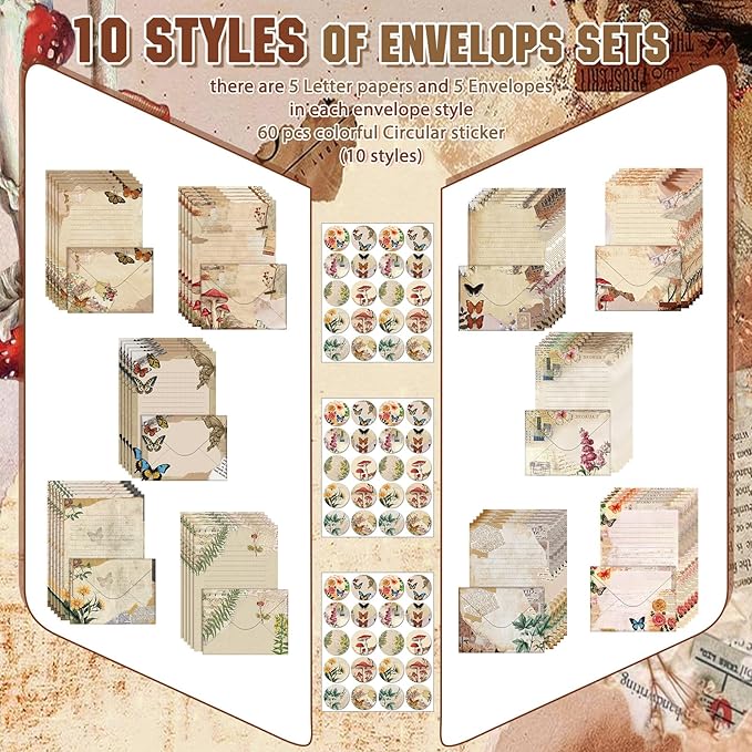 TaoBary 160 Pcs Stationery Paper Set 50 Double Sided Stationery Papers - Image 6