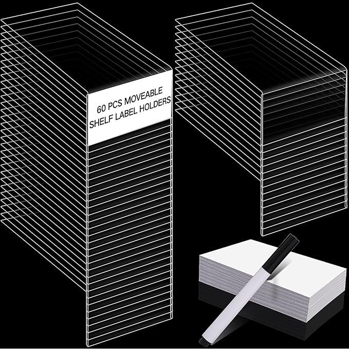 Containlol 60 Sets Moveable Shelf Label Display Holders - Image 9