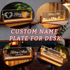 Custom Name Plate for Desk, Personalized Light Up Acrylic Desk Name Plate - Image 3