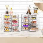yfxcvsl acrylic makeup organizer with 19 drawers,storage drawer shown in use