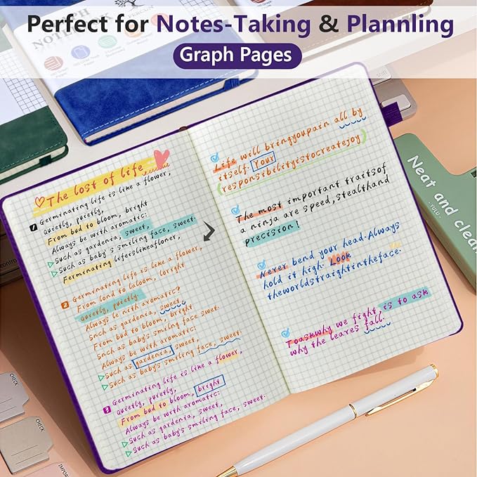 PERCUN Graph Paper Notebook, 160 Pages Grid Journal - Image 3