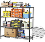 SINGAYE 4 Shelves Adjustable Shelf Heavy Duty Shelf 1400LBS Wire Storage - Image 4