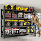 miiiko 79" w garage storage shelving unit,6000lbs heavy shown in use