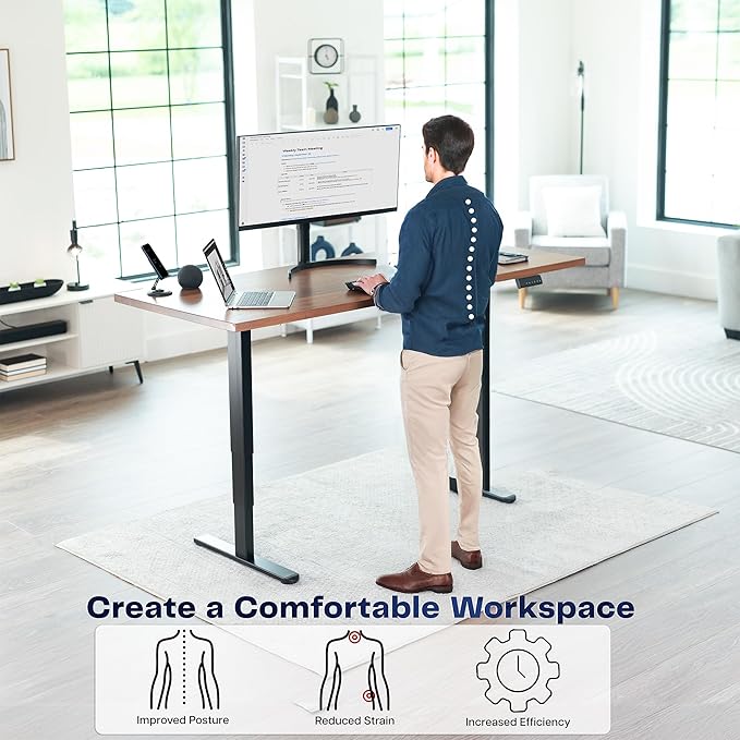VIVO Electric Dual Motor Stand Up Desk Frame - Image 8
