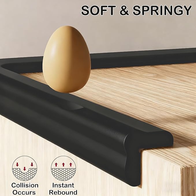 Baby Proof Corners and Edges Protector 20ft Edge+8 Corner Guard, Fireplace Baby - Image 4