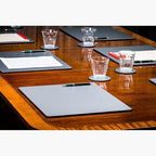 Dacasso 17" x 14" Gray Leatherette Luxury Conference Table Pad - Image 4