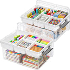 17qt 2packs clear craft organizers and storage with, main product view