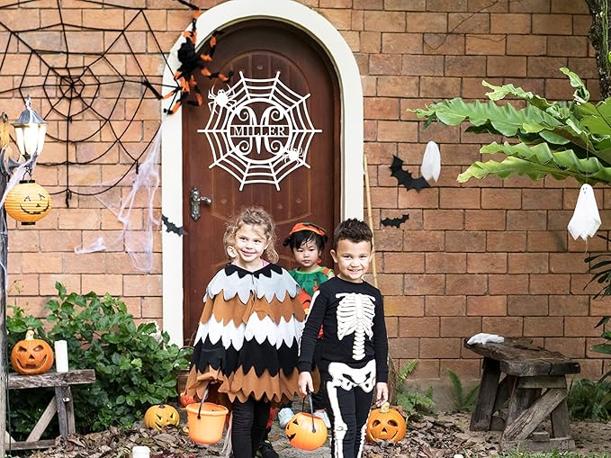 Personalized Halloween Sign, Halloween Door Decor, Initial Door Sign, Custom - Image 3