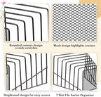 4 Pcs 7 Section Incline File Sorter Metal Wire Mesh File Rack - Image 4
