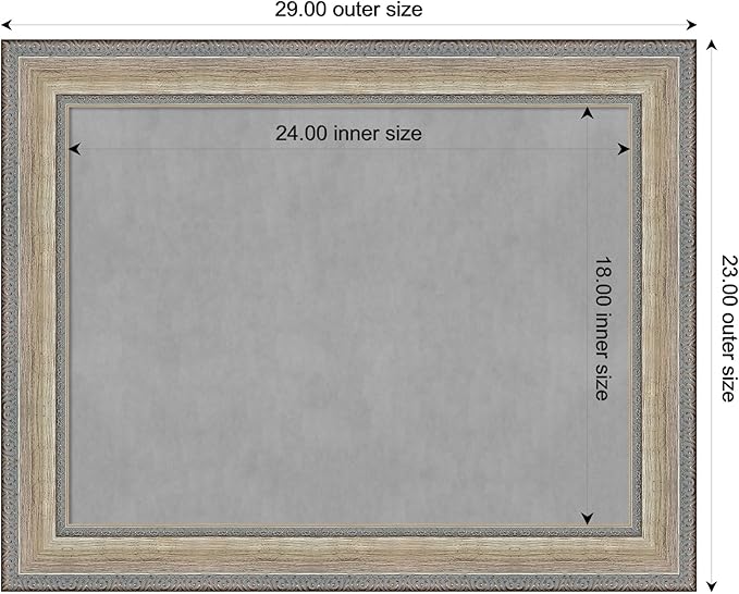 Amanti Art Silver Framed Magnetic Board 23x29 Medium Vision Board - Image 4