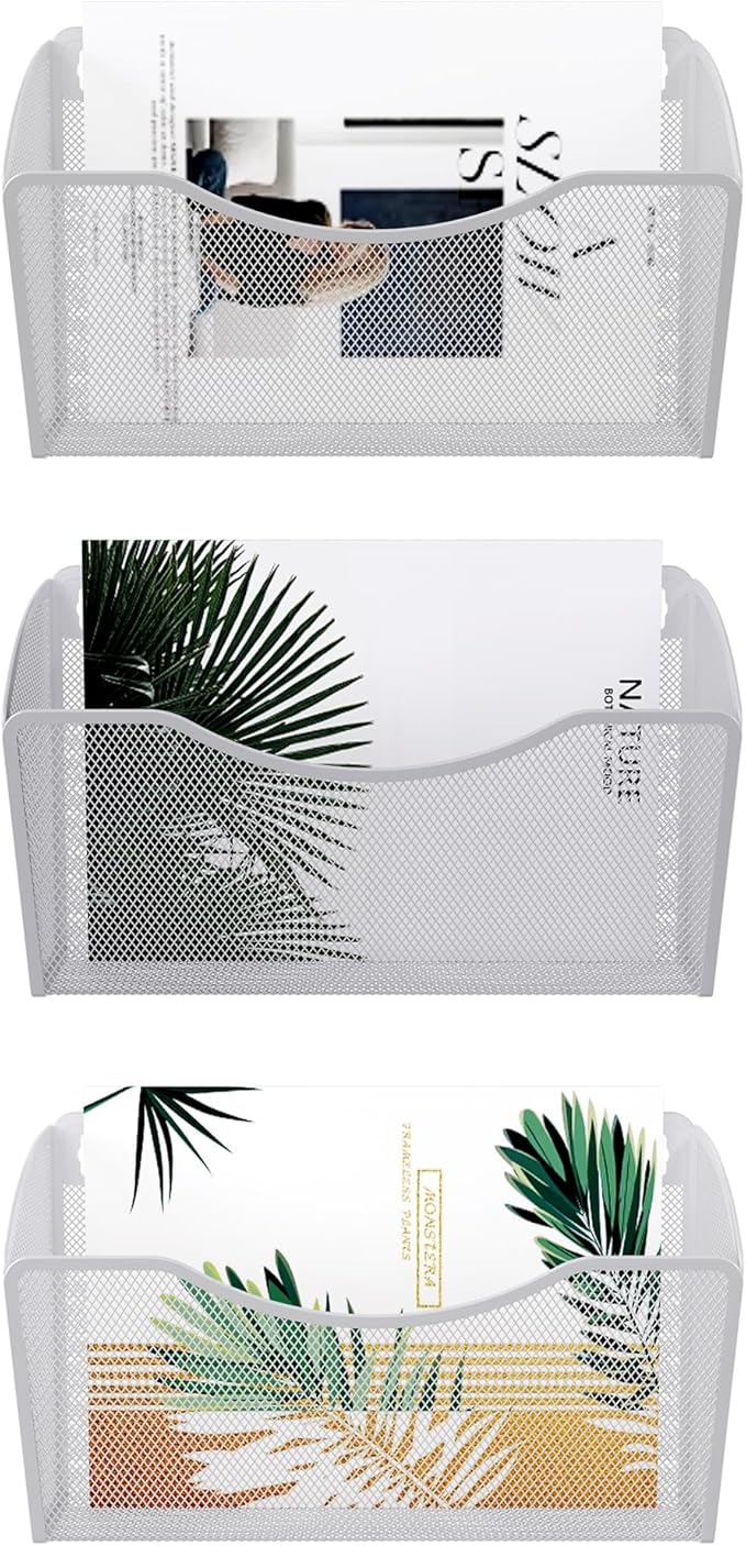 EasyPAG 3 Single Pocket Wall File Organizer, Mesh Hanging File Folder Organizer - Image 2