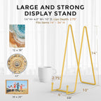 TR-LIFE 14 Inch Gold Metal Plate Stand - Image 3