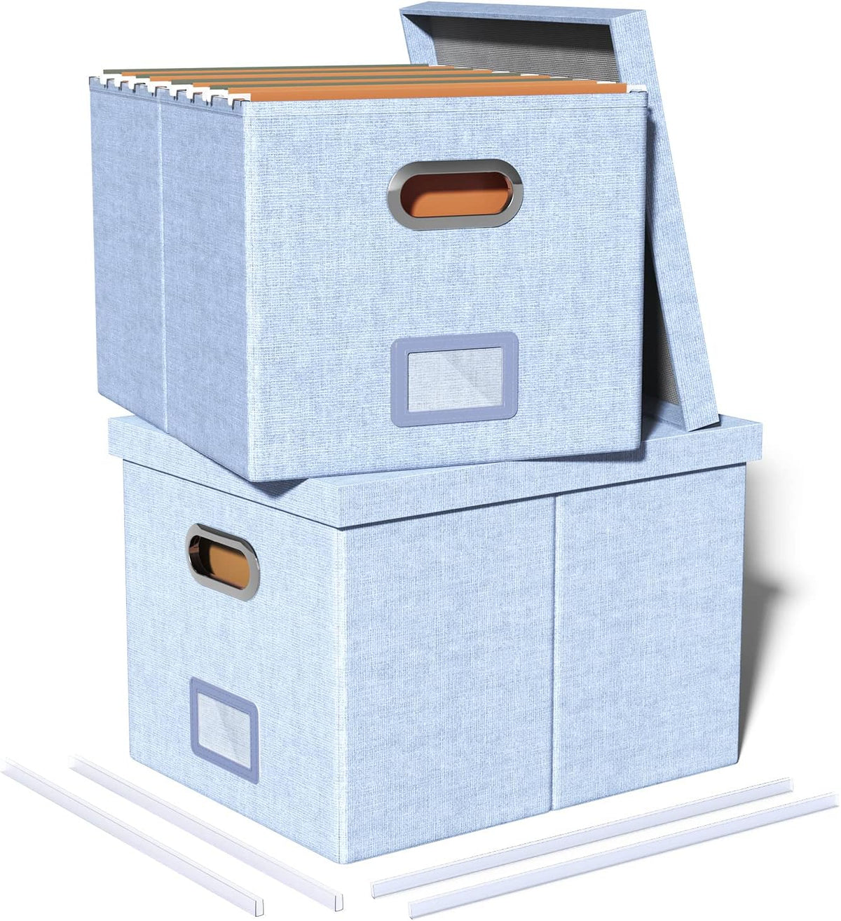 2 Pack File Storage Organizer, Filing Box, Portable File Box