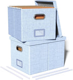2 Pack File Storage Organizer, Filing Box, Portable File Box by Oterri