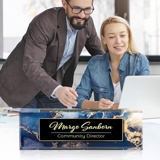 Personalized Name Plate for Desk Custom Acrylic Desk Name Plate Custom Employee - Image 4