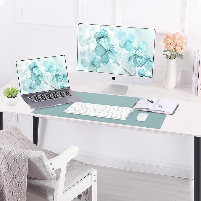 AFIING Dual-Sided Desk Pad, Natural Cork & PU Leather Large Mouse mats - Image 7