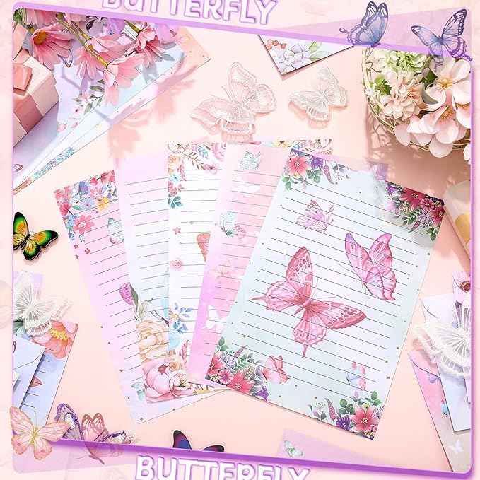 TaoBary 160 Pcs Stationery Paper Set 50 Double Sided Stationery Papers - Image 6
