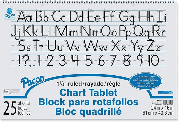 Pacon® Chart Tablet, 1 1/2" Ruled, 25 Sheets by Pacon