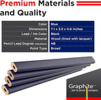 GRAPHITE Hard Lead Carpenter Pencil #2 Lumber Pencil Pack of 12 PCS - Image 2