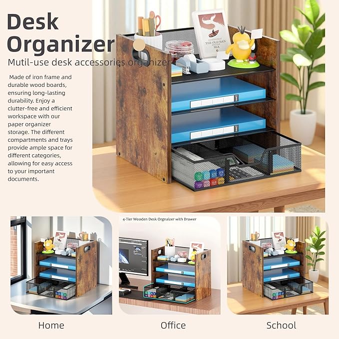 Boershun Wood Desk Organizer - Image 7
