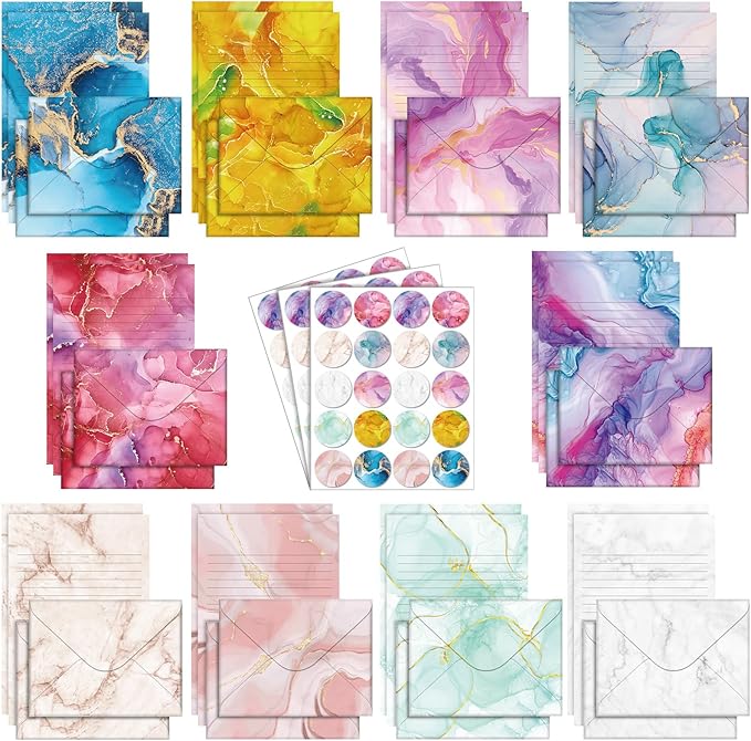 TaoBary 160 Pcs Stationery Paper Set 50 Double Sided Stationery Papers by TaoBary