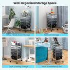 Giantex 6 Storage Drawer Cart Rolling Organizer Cart - Image 5