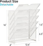 Lavatino 6-Tier Hanging File Organizer, Wall Mount File Holder - Image 2