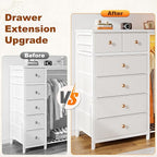 EnHomee 49.2" W White Dresser for Bedroom - Image 7