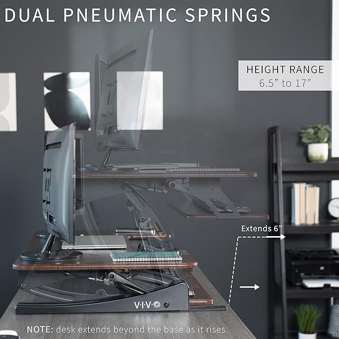 VIVO 36 inch Height Adjustable Stand Up Desk Converter, V Series, Quick Sit to - Image 5