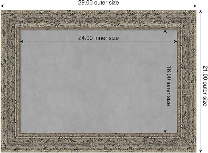 Amanti Art Silver Framed Magnetic Board 21x29 Medium Vision Board - Image 2