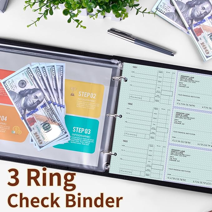 Antner 3 Ring Personal Check Binder - Image 7