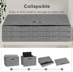 Graciadeco Large 17" 36 Quart Collapsible Stackable Storage Bins - Image 4