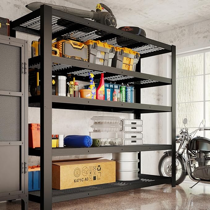 ZEUKMXOO 62" W 3050LBS Storage Shelves Unit, 5 Tier Heavy Duty Metal Shelving - Image 8